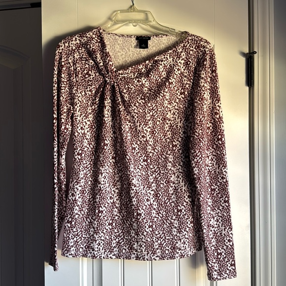 Ann Taylor Knot Dark Red Pattern Sweater - Picture 1 of 5